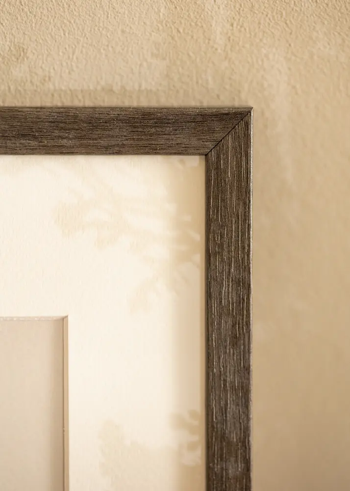 Moldura Ares Vidro acrílico Grey Oak 18x24 cm