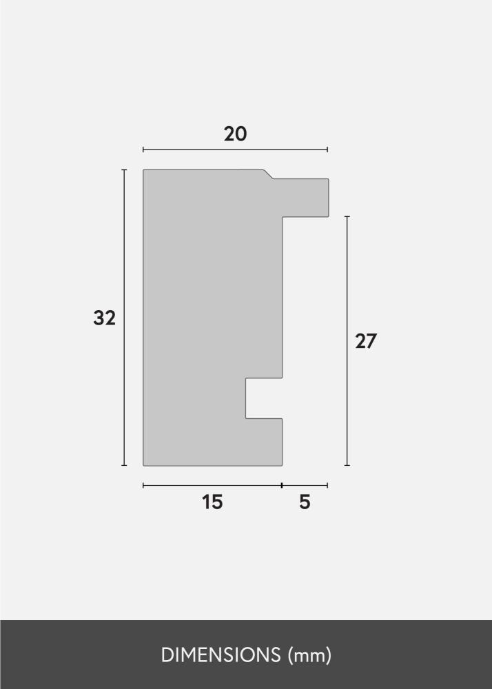 Moldura Diana Vidro acrílico Amarelo 30x40 cm