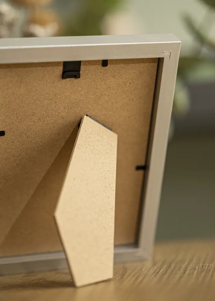 Moldura Selection Prateado 15x20 cm - Passe-partout Preto 4x5 inches