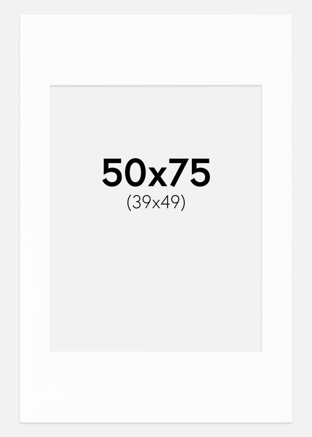 Passe-partout Canson Branco (Bordo interior branco) 50x75 cm (39x49)