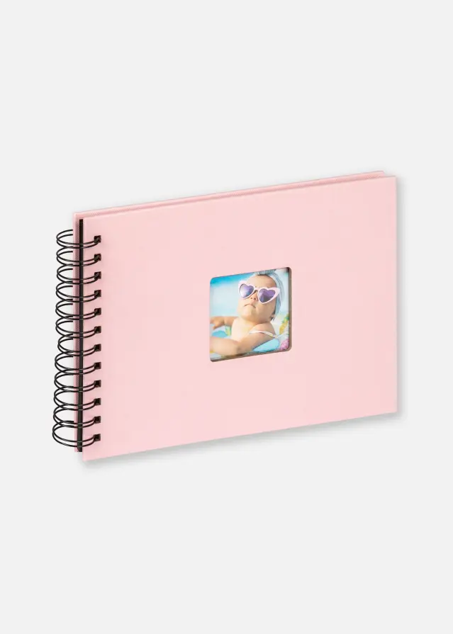 Fun Álbum de bebé Cor-de-rosa - 23x17 cm (40 Páginas pretas/20 folhas)