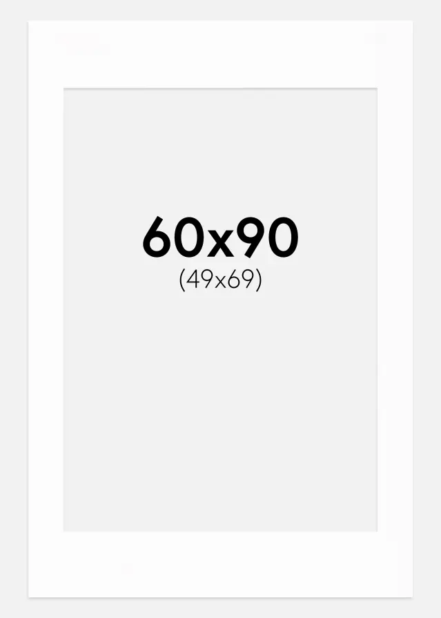 Passe-partout Canson Branco (Bordo interior branco) 60x90 cm (49x69)