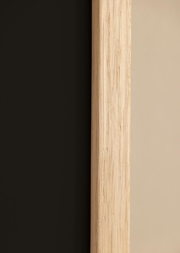 Moldura Edsbyn Carvalho 40x60 cm - Passe-partout Preto 30x50 cm