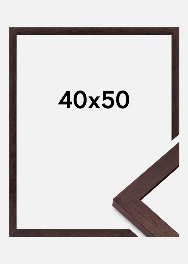 Moldura BGA Classic Vidro acrílico Nogueira 40x50 cm