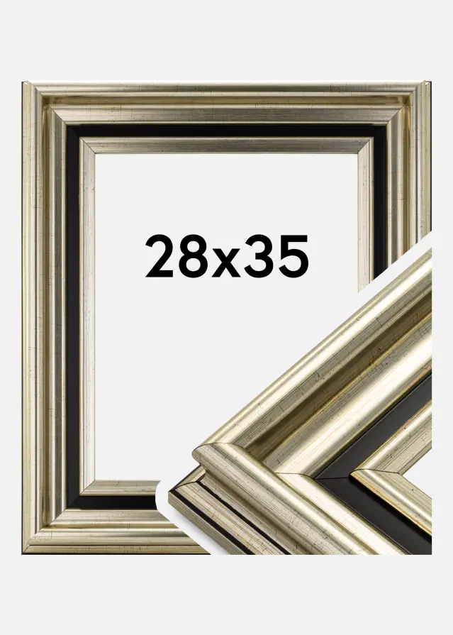 Moldura Gysinge Premium Prateado 28x35 cm