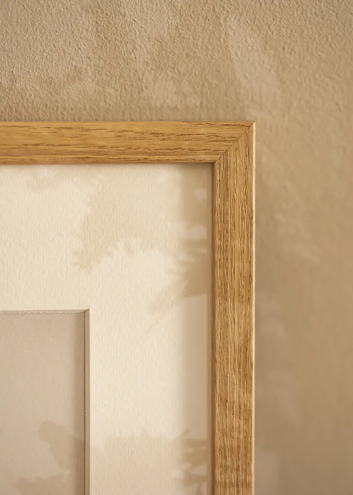 Moldura Ares Vidro acrílico Natural Oak 50x70 cm