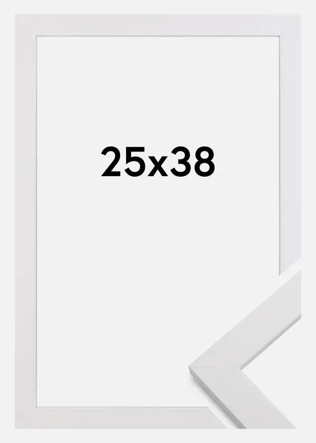 Moldura White Wood Vidro acrílico 25x38 cm