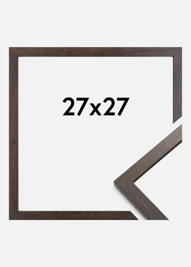 Moldura Trendy Vidro Acrílico Nogueira 27x27 cm