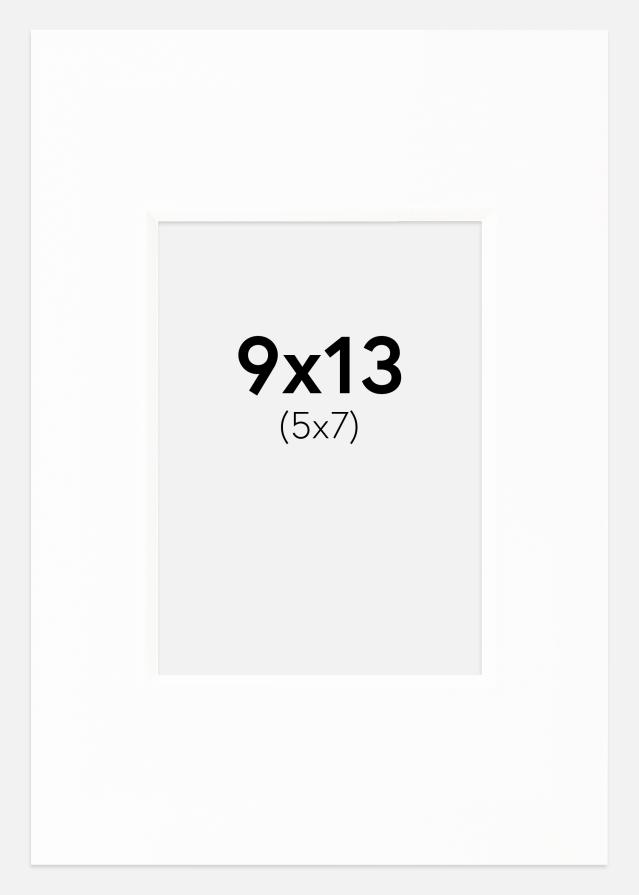 Passe-partout Canson Branco (Bordo interior branco) 9x13 cm (5x7)