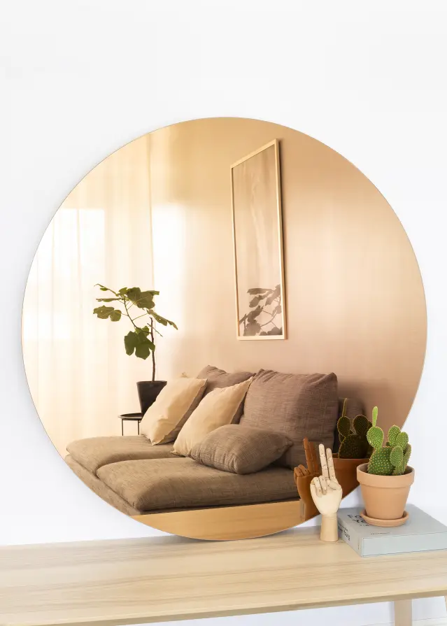KAILA Redondo Espelho Rose Gold 110 cm Ø