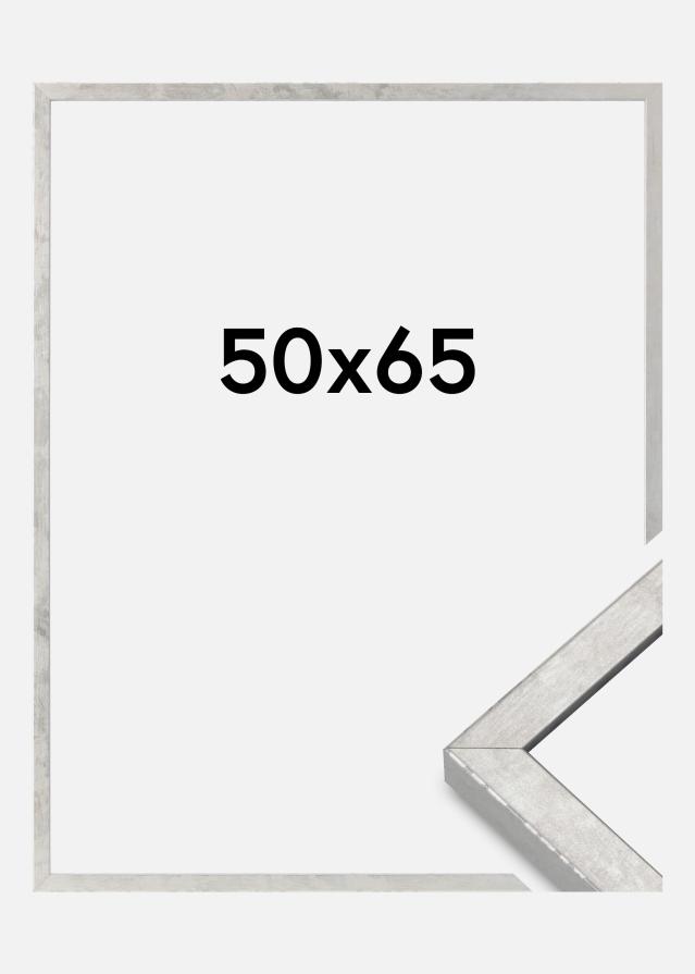 Moldura Ares Vidro acrílico Prateado 50x65 cm