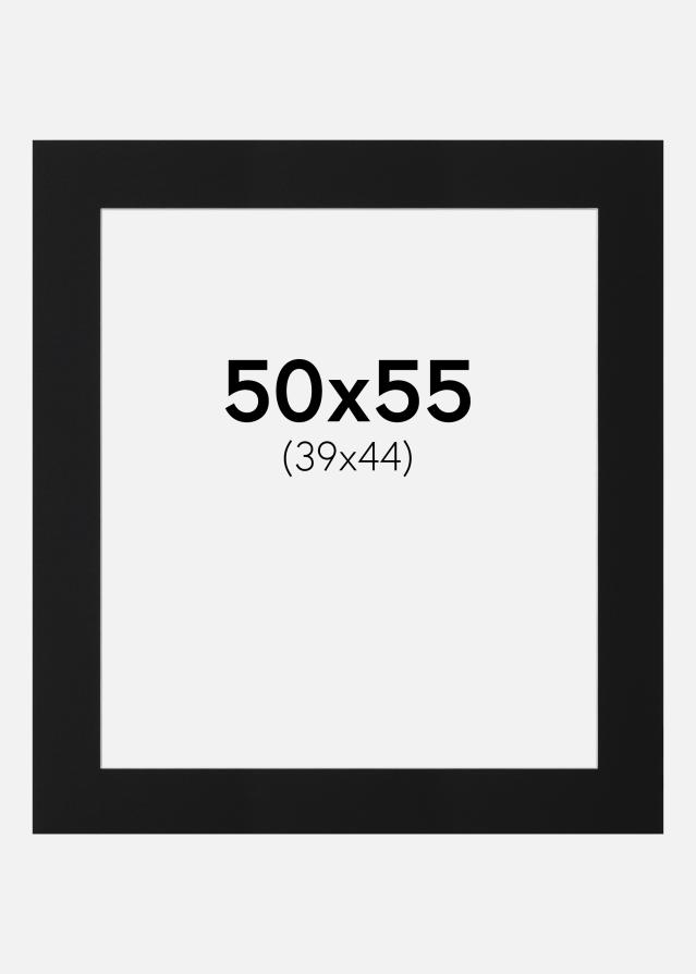Passe-partout Preto Padrão (Bordo interior branco) 50x55 cm (39x44)