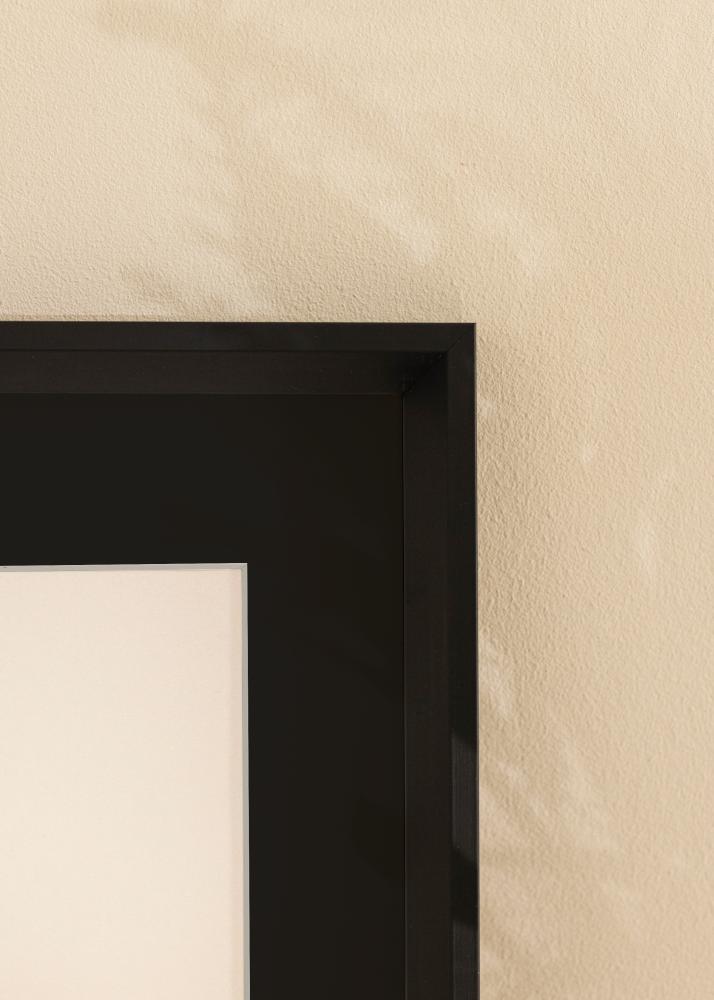 Moldura Globe Preto 24x30 cm - Passe-partout Preto 7x9 inches