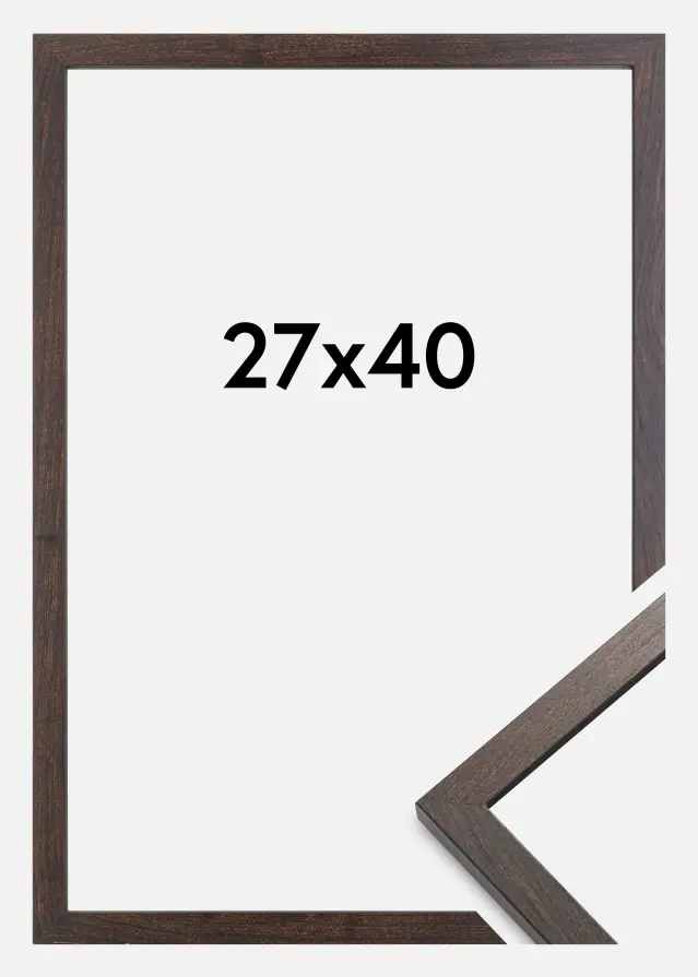 Moldura Trendy Acrílico Vidro Nogueira 27x40 cm