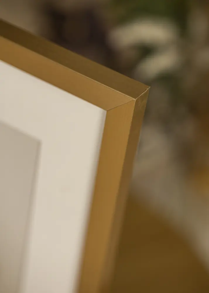 Moldura Selection Dourado 40x50 cm - Passe-partout Branco 29,7x42 cm (A3)