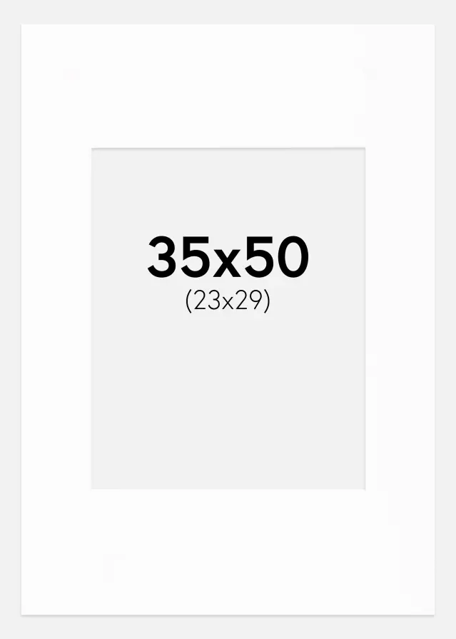 Passe-partout Canson Branco (Bordo interior branco) 35x50 cm (23x29)