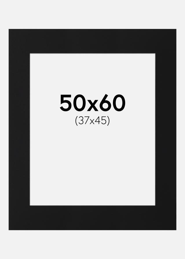 Passe-partout Preto Padrão (Bordo interior branco) 50x60 cm (37x45)