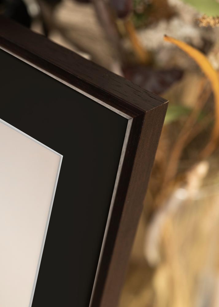 Moldura Globe Espresso 24x30 cm - Passe-partout Preto 7x9 inches