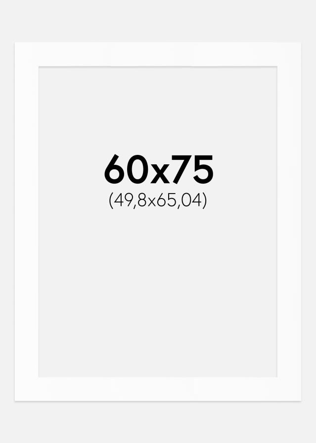 Passe-partout Branco Padrão (Bordo interior branco) 60x75 cm (49,8x65,04)