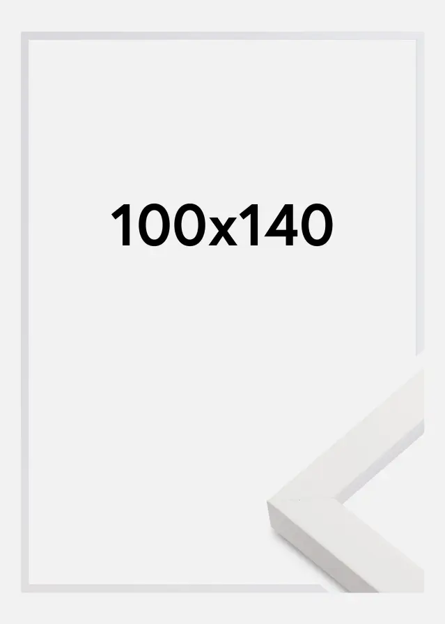 Moldura Blocky Vidro acrílico Branco 100x140 cm