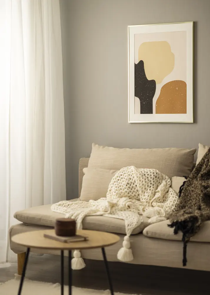Moldura Póster Frame Aluminum Gold 60x80 cm - Passe-partout Branco 50x70 cm