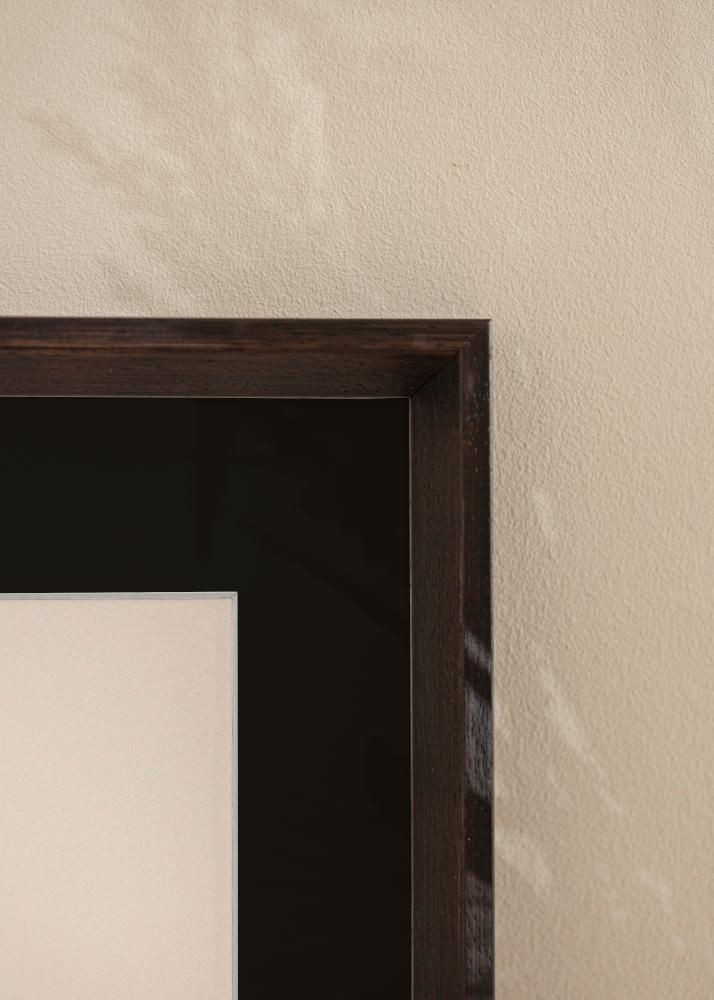 Moldura Globe Espresso 24x30 cm - Passe-partout Preto 7x9 inches