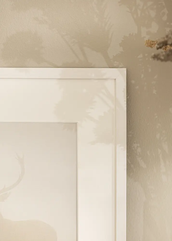 Moldura Edsbyn Branco 42x59,4 cm (A2) - Passe-partout Branco 25x38 cm