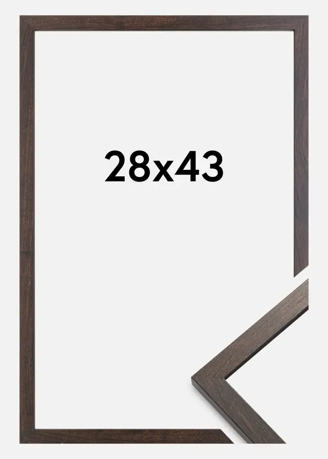 Moldura Trendy Vidro Acrílico Nogueira 28x43 cm