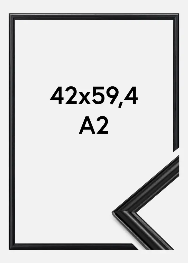 Moldura Line Preto 42x59,4 cm (A2)