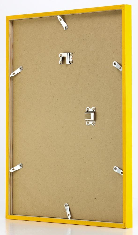 Moldura E-Line Amarelo 70x100 cm - Passe-partout Preto 61x91,5 cm