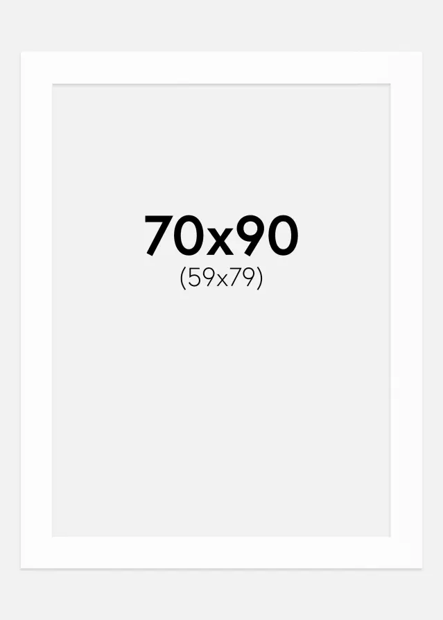 Passe-partout Canson Branco (Bordo interior branco) 70x90 cm (59x79)