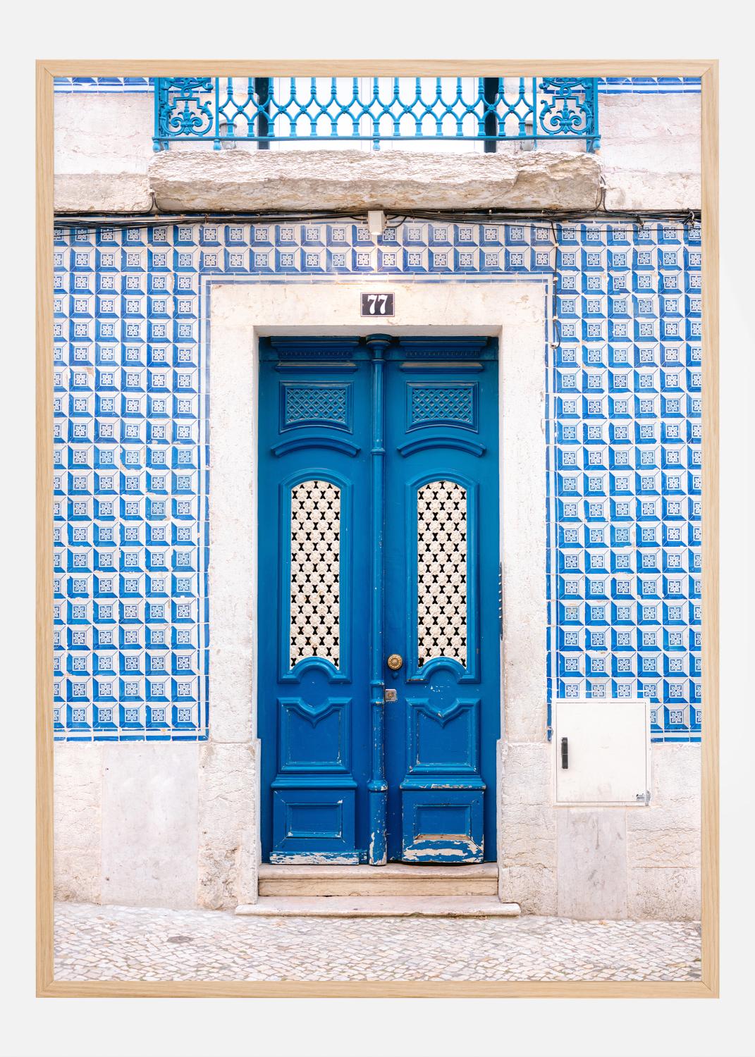 Product Image for Blue Lisbon Door Póster (21x29.7 cm (A4))
