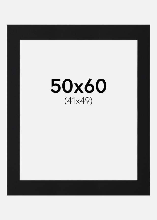 Passe-partout Preto Padrão (Bordo interior branco) 50x60 cm (41x49)