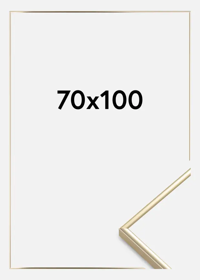 Moldura Visby Vidro acrílico Brilhante Dourado 70x100 cm