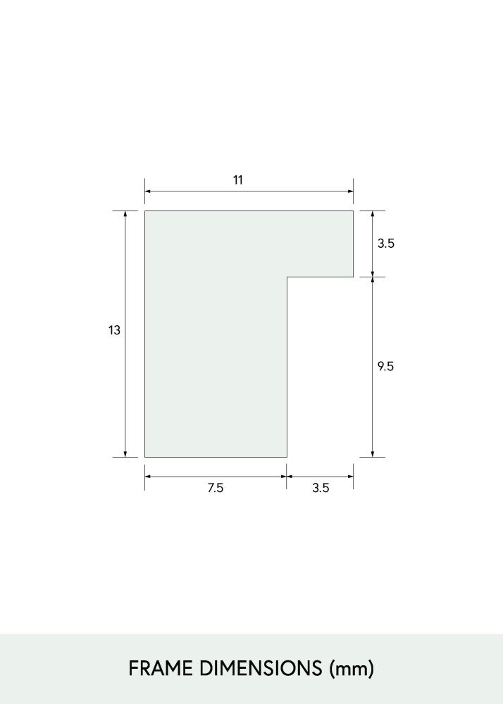 Moldura carvalho estreito acrílico 32x32 cm