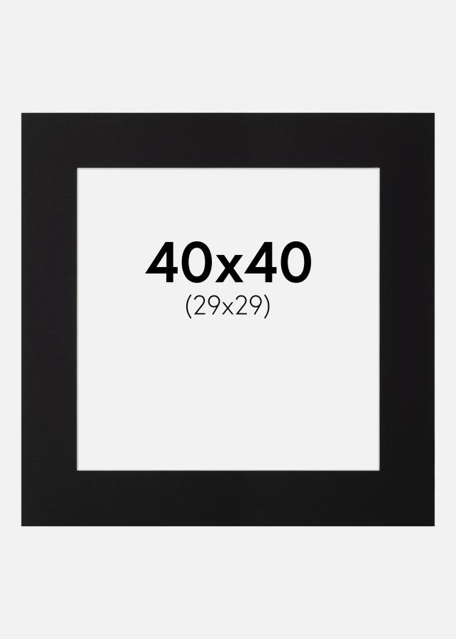 Passe-partout Canson Preto (Bordo interior branco) 40x40 cm (29x29)