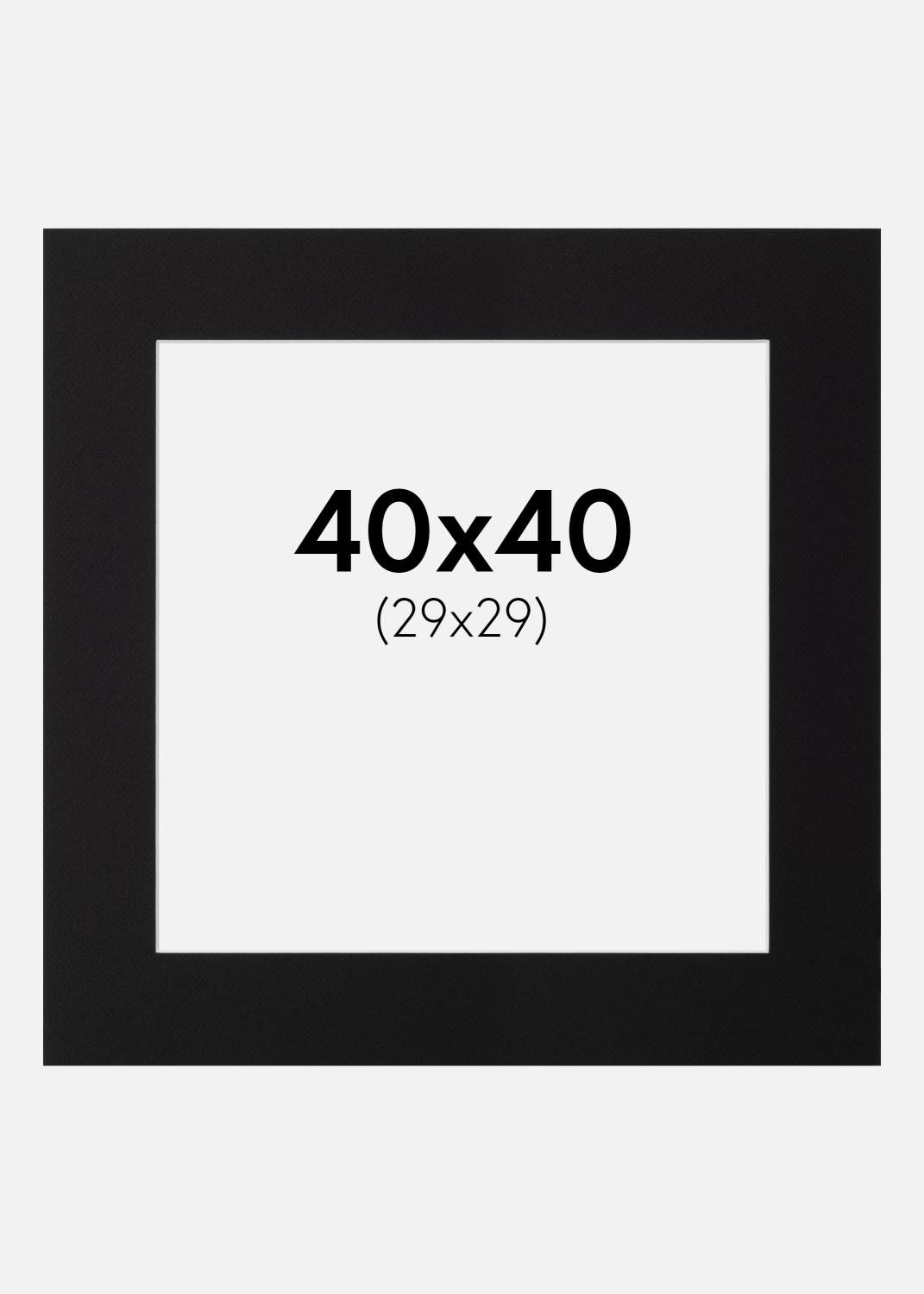 Product Image for Passe-partout Preto Padrão (Bordo interior branco) 40x40 cm (29x29)