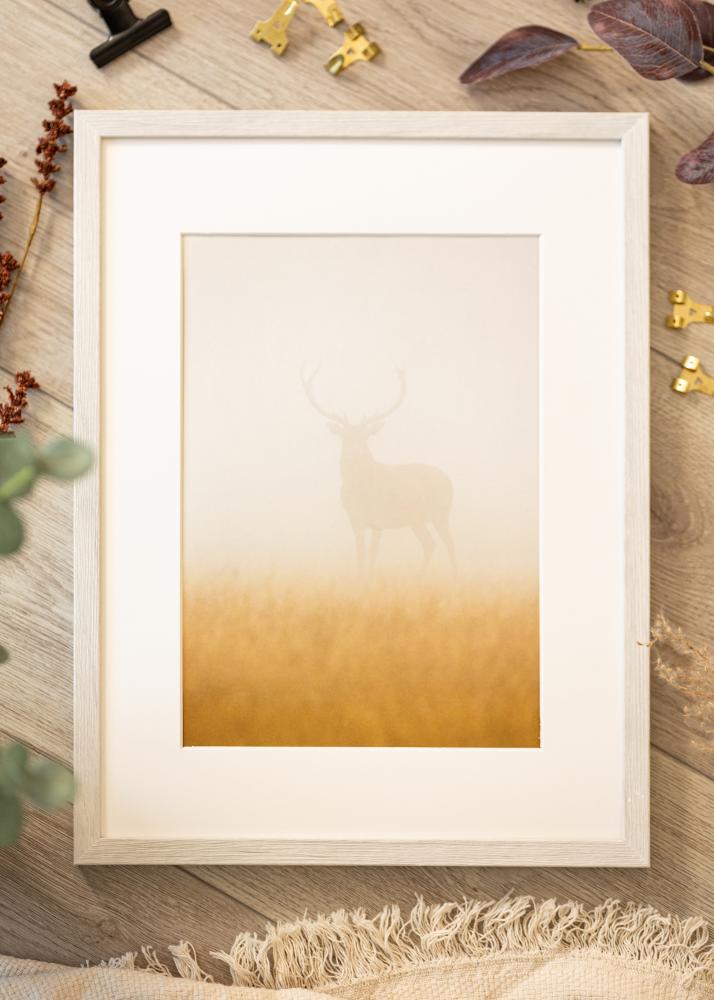 Moldura Ares Vidro acrílico White Oak 20x30 cm