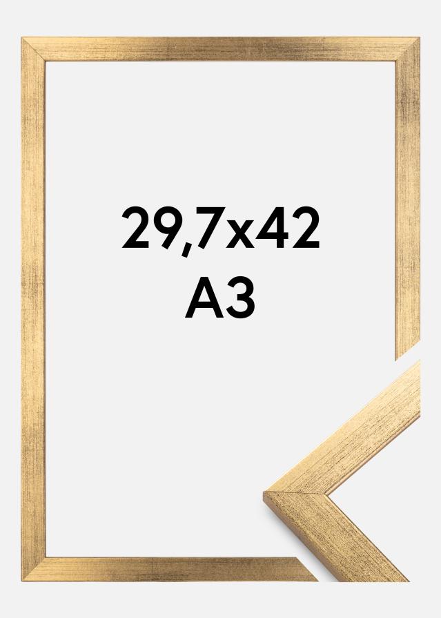 Moldura Stilren Vidro acrílico Dourado 29,7x42 cm (A3)