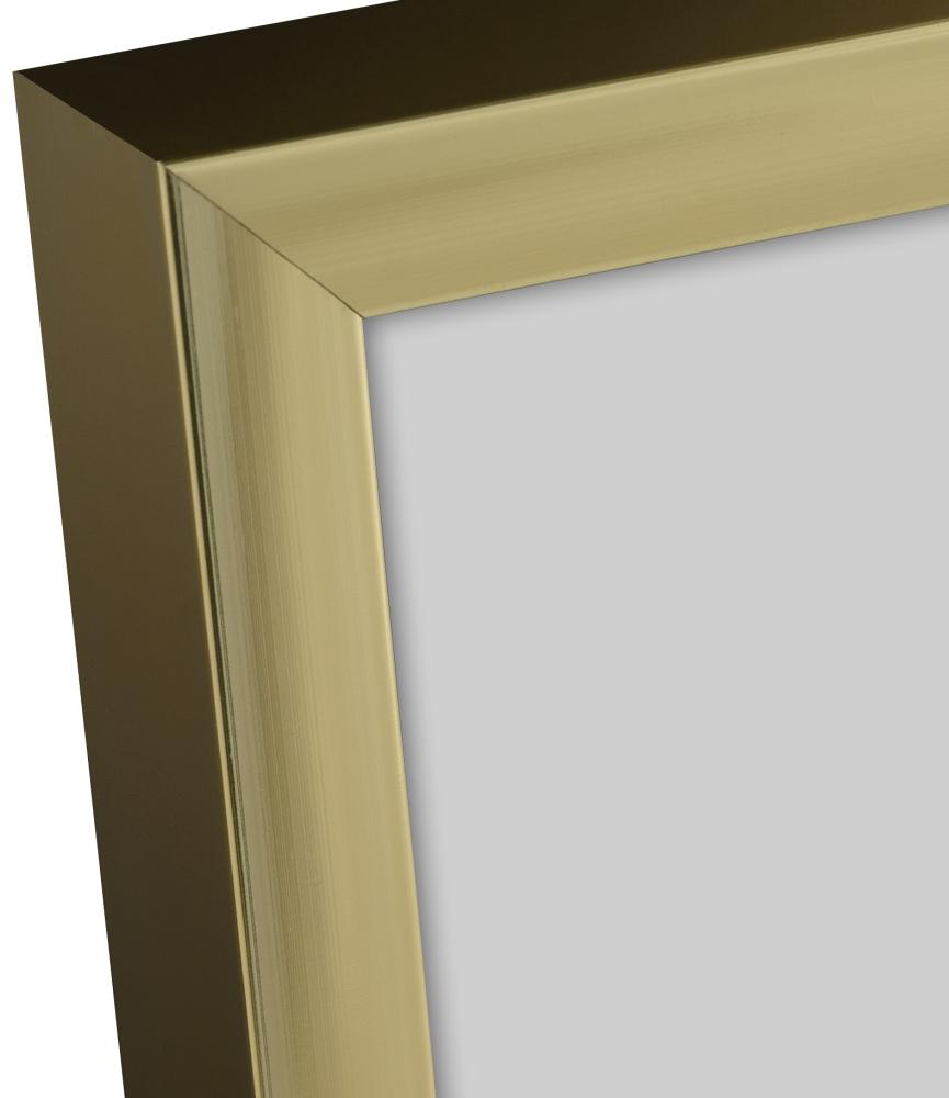 Moldura Póster Frame Aluminum Gold 70x100 cm - Passe-partout Preto 59,4x84 cm