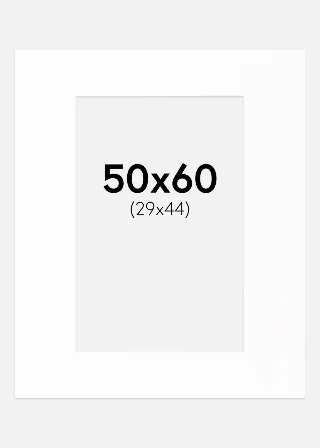 Passe-partout Canson Branco (Bordo interior branco) 50x60 cm (29x44)