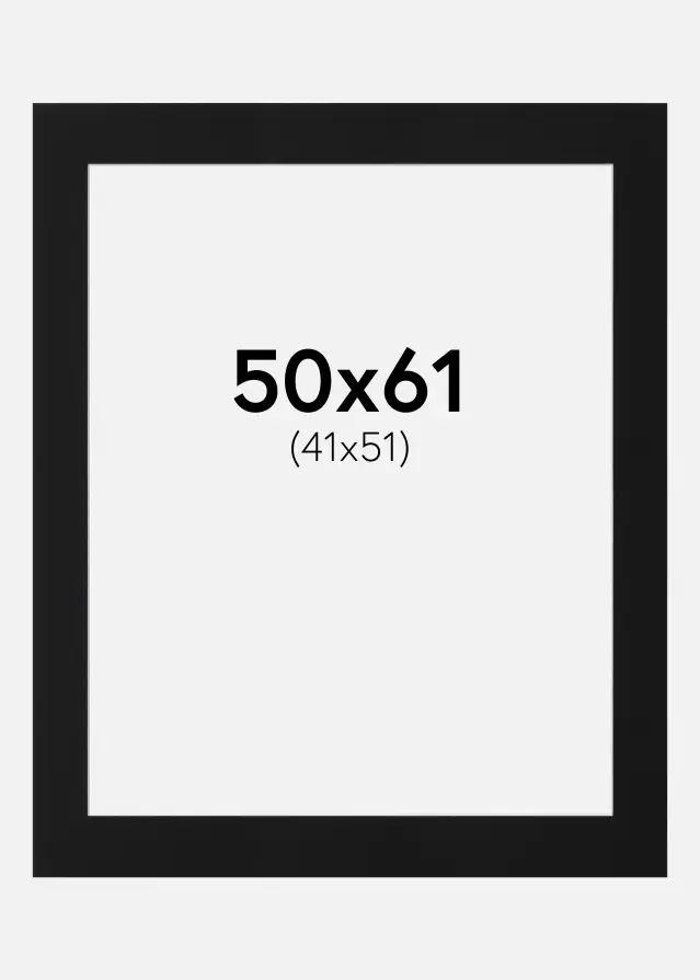 Passe-partout Preto Padrão (Bordo interior branco) 50x61 cm (41x51)