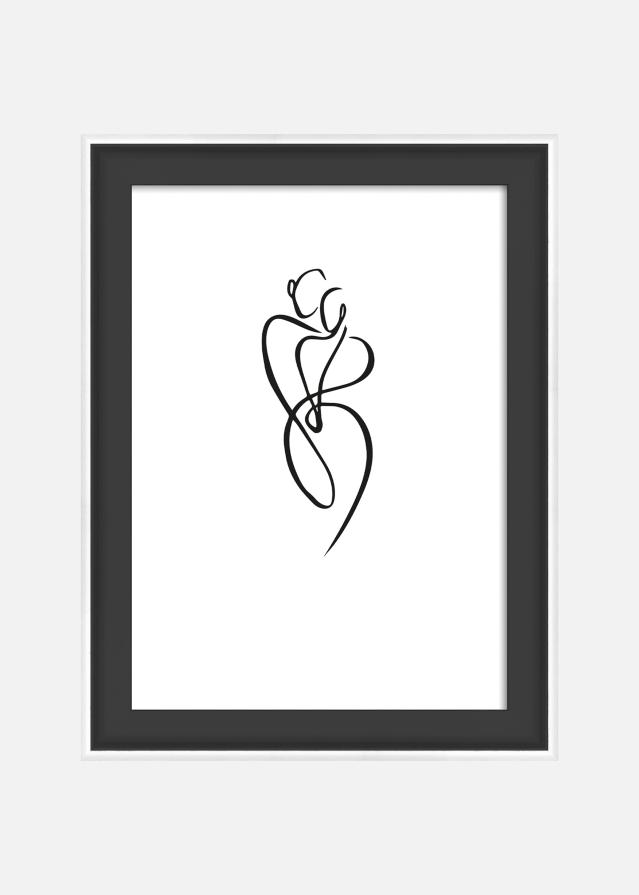 Moldura Silhouette Preto 10x15 cm