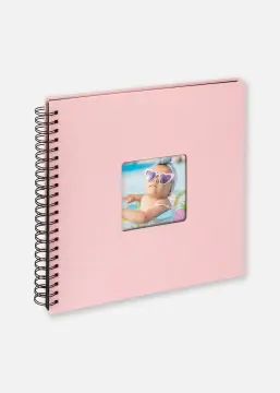 Fun Álbum de bebé Cor-de-rosa - 30x30 cm (50 Páginas pretas/25 folhas)
