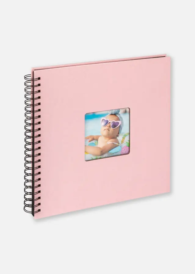 Fun Álbum de bebé Cor-de-rosa - 30x30 cm (50 Páginas pretas/25 folhas)