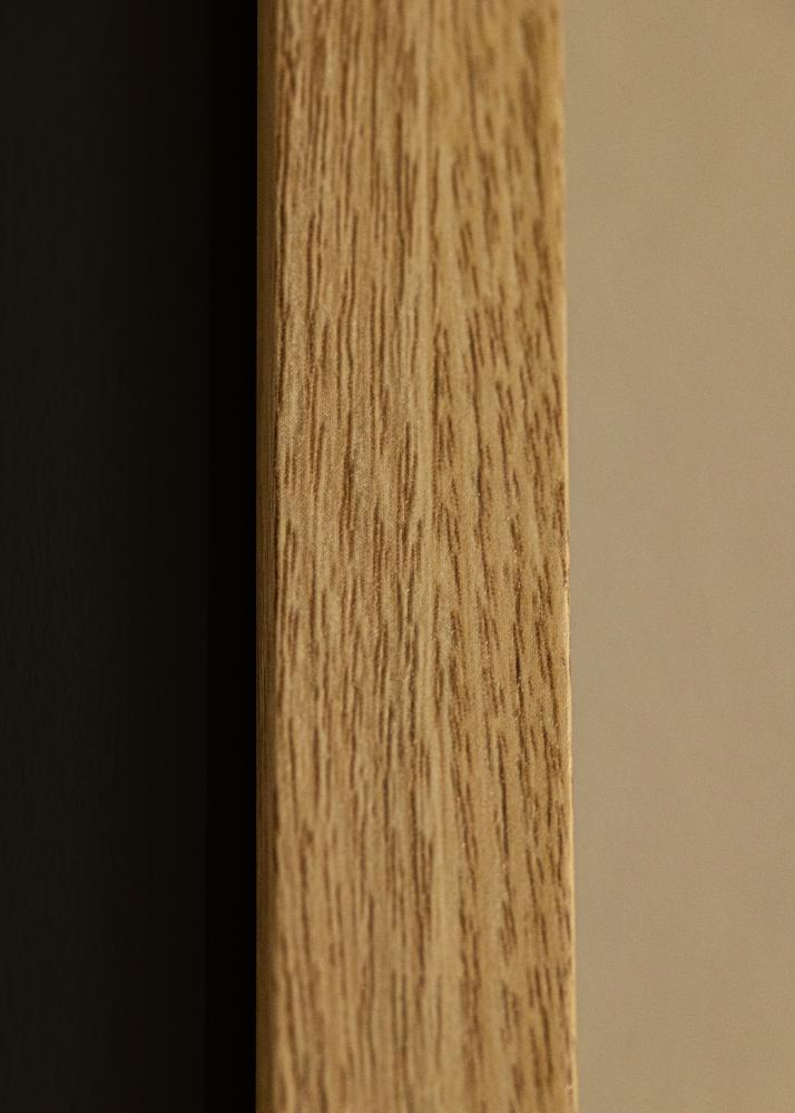 Moldura Selection Carvalho 70x100 cm - Passe-partout Preto 62x93 cm