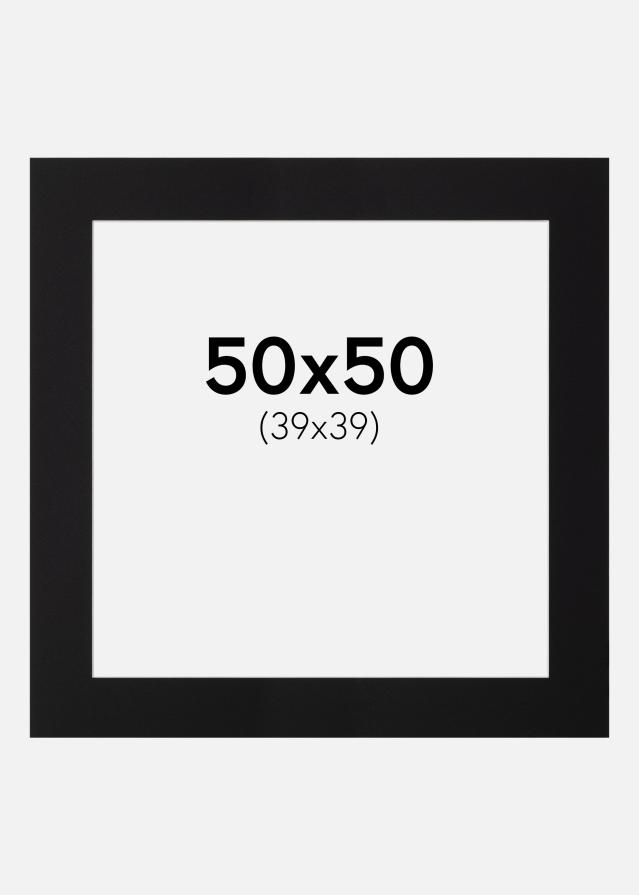 Passe-partout Canson Preto (Bordo interior branco) 50x50 cm (39x39)