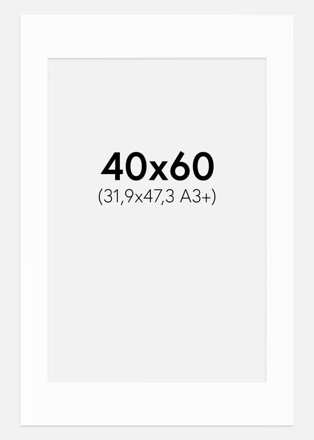 Passe-partout Canson Branco (Bordo interior branco) 40x60 cm (31,9x47,3 - A3+)