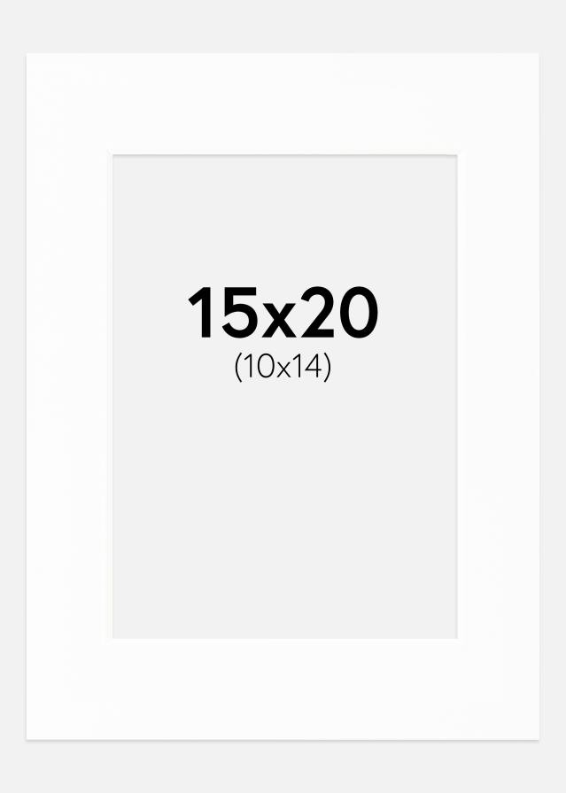 Passe-partout Canson Branco (Bordo interior branco) 15x20 cm (10x14)