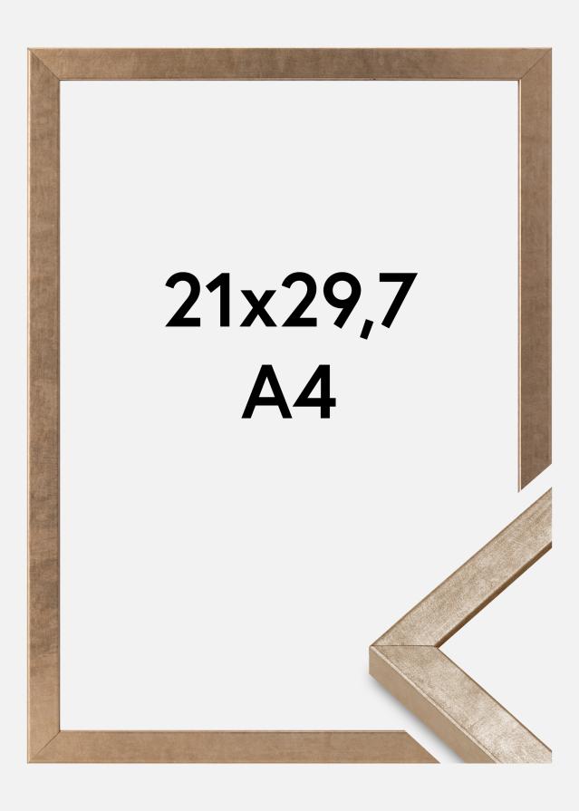 Moldura Ares Vidro acrílico Latão 21x29,7 cm (A4)